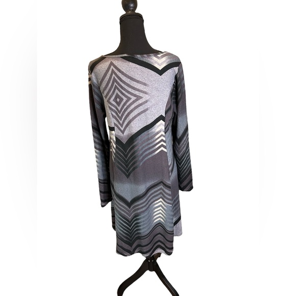 PALME NWT Geometric Patterned Long Sleeve Dress M/L - Picture 11 of 11